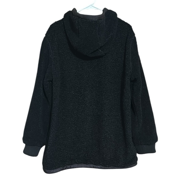 1 Madison Expedition Women's Jacket Size L Black Fuzzy Zipped Hoodie Insulated - Picture 8 of 14